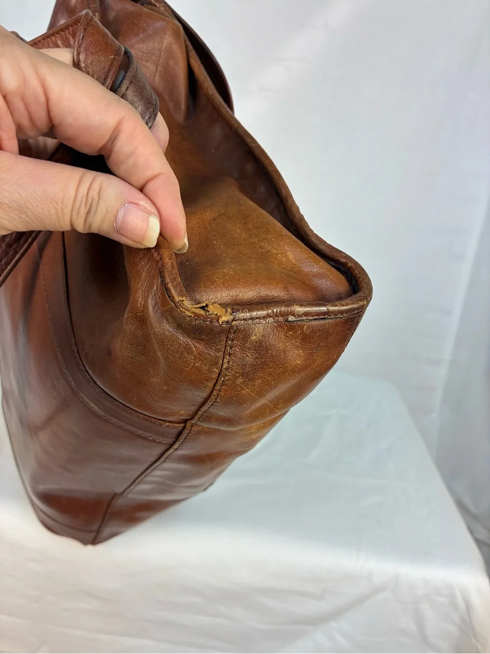Saddle by Sabina Sabrina Large Leather Shoulder Bag Tote